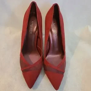 Nine West Shoes New Nine West Evani Pump Red Mesh Sz 85 Poshmark
